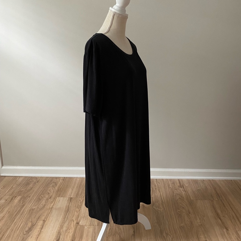 Charcoal Gray T Shirt Dress - Picture 3 of 8